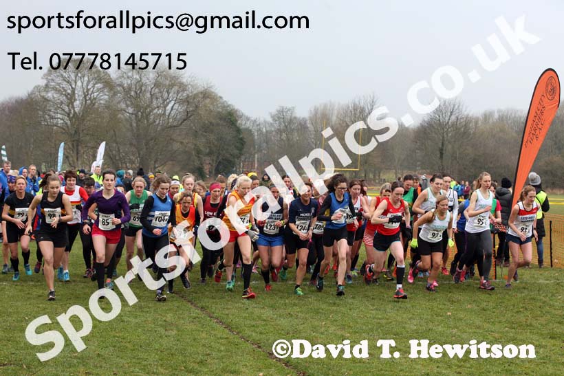 Senior and veteran womens 2018 Durham Cathedral Cross Country Relay. Photo:  David T. Hewitson/Sports for All Pics